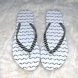 Black and White flip flops